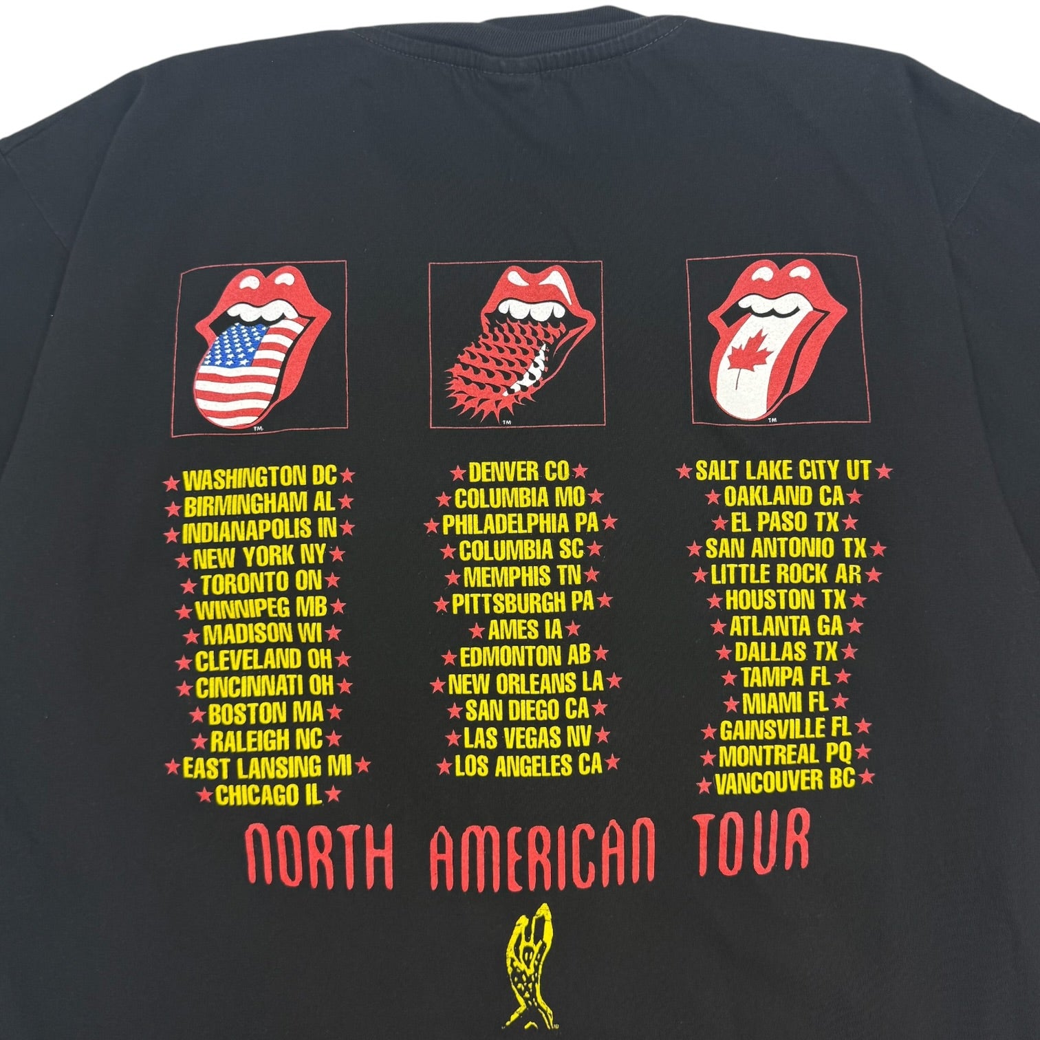 1994 The Rolling Stones Voodoo Lounge Tour T-Shirt Black
