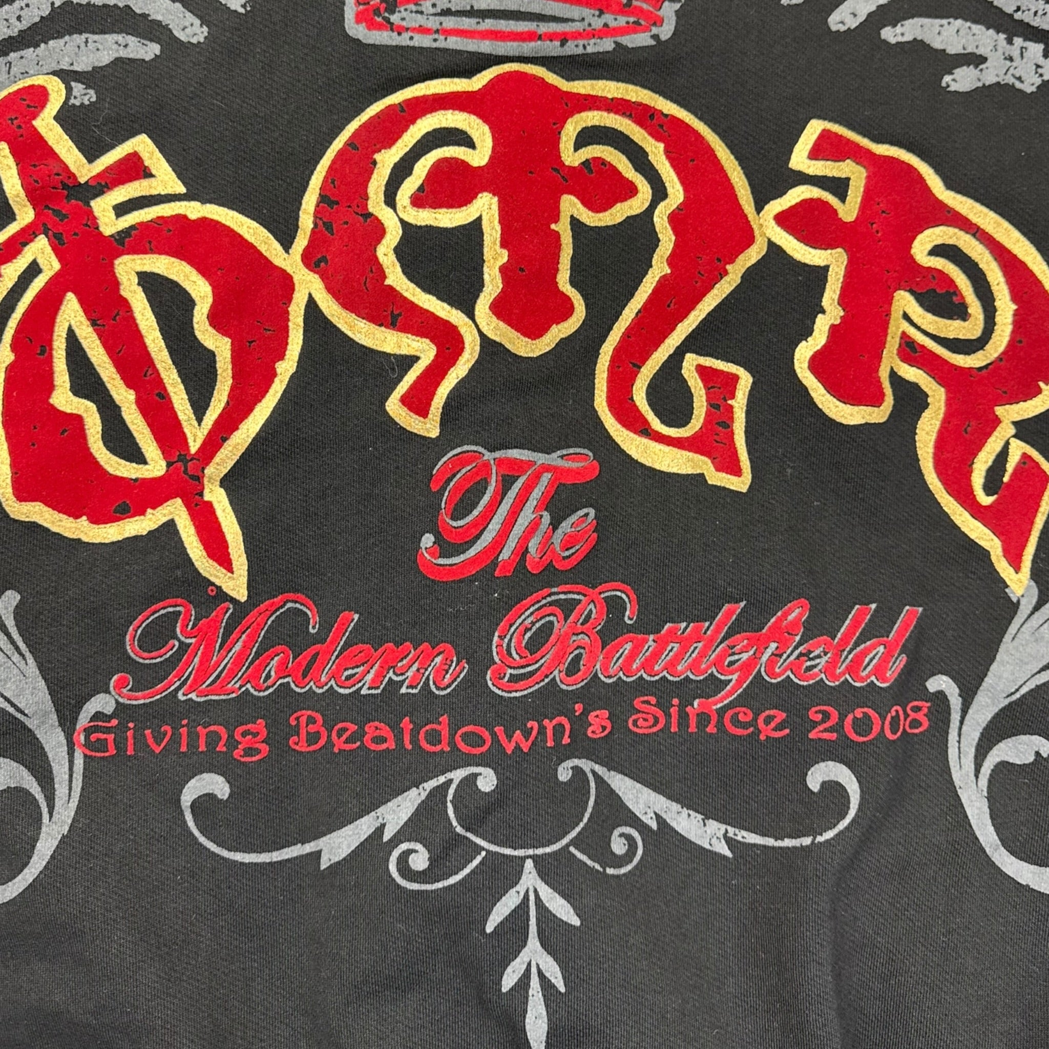 Vintage Y2K O.M.R. All Over Print Zip Up Emo Cyber Hoodie