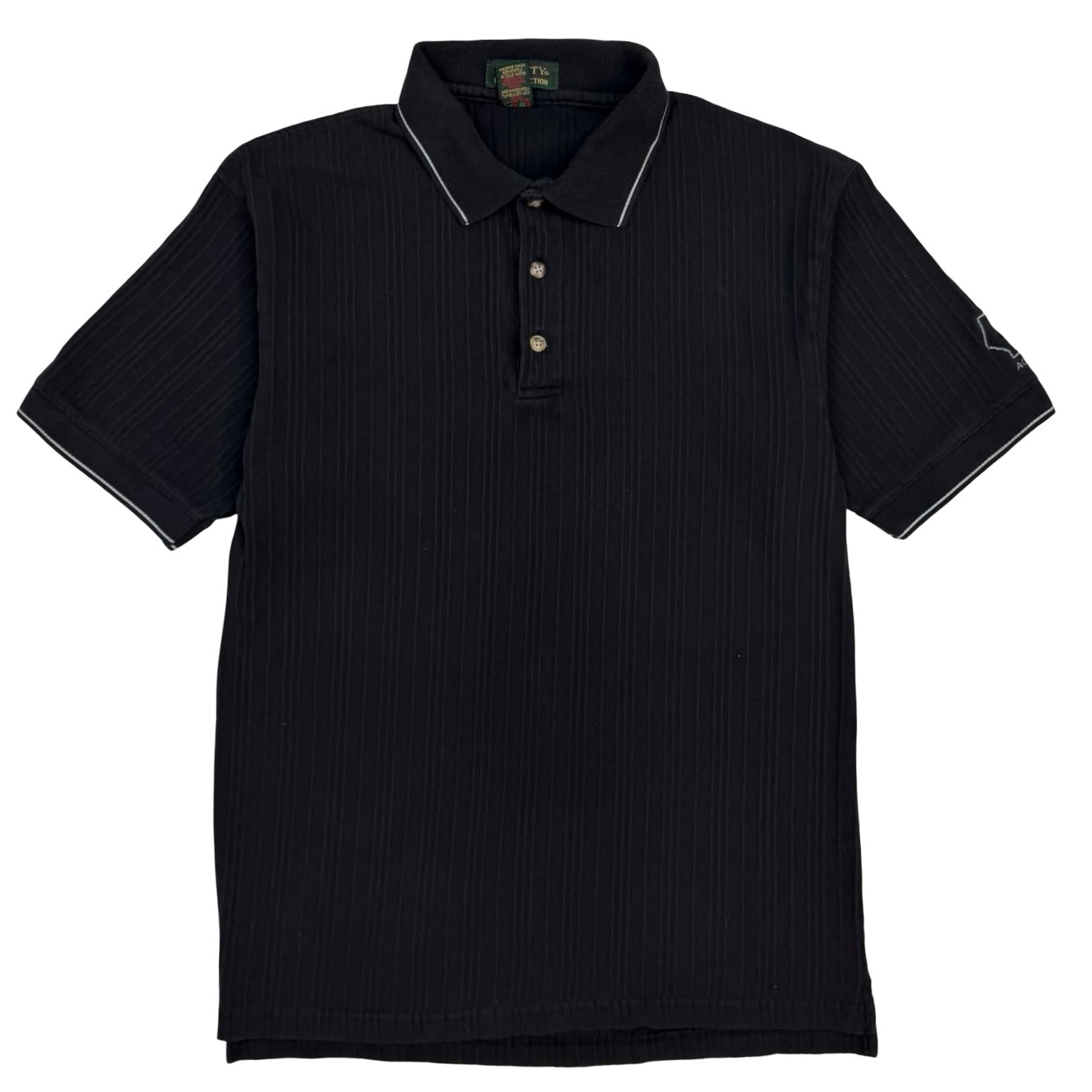 Vintage Ash City Pro Collective Embroidered Golf Polo Black