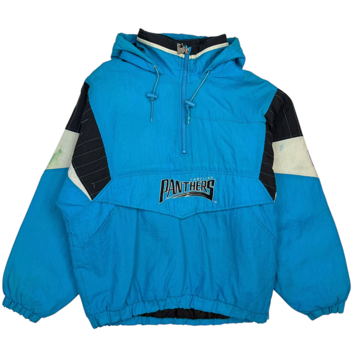 Vintage Starter Carolina Panthers Quarter Zip Jacket Sky Blue