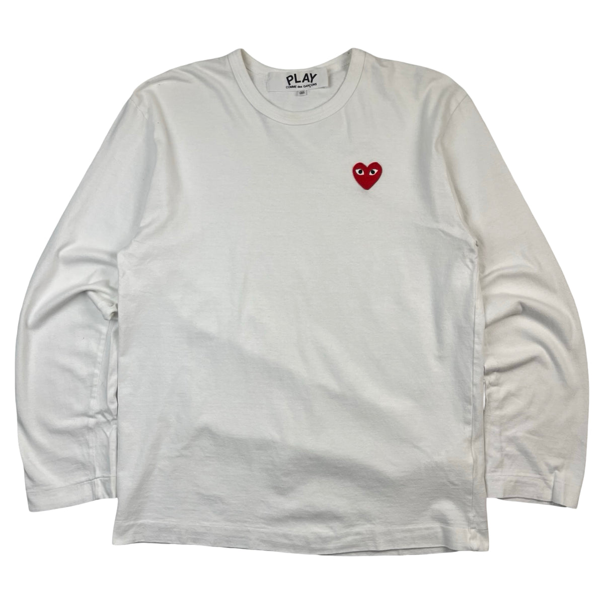 Comme De Garcons Play Heart L/S White