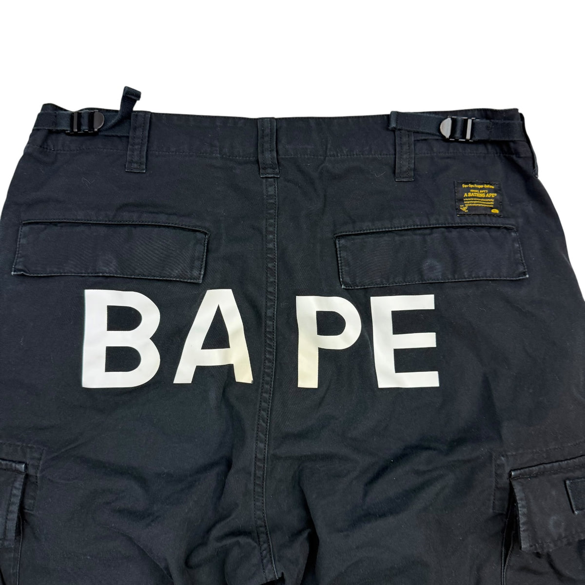A Bathing Ape Bape Cargo Joggers Black