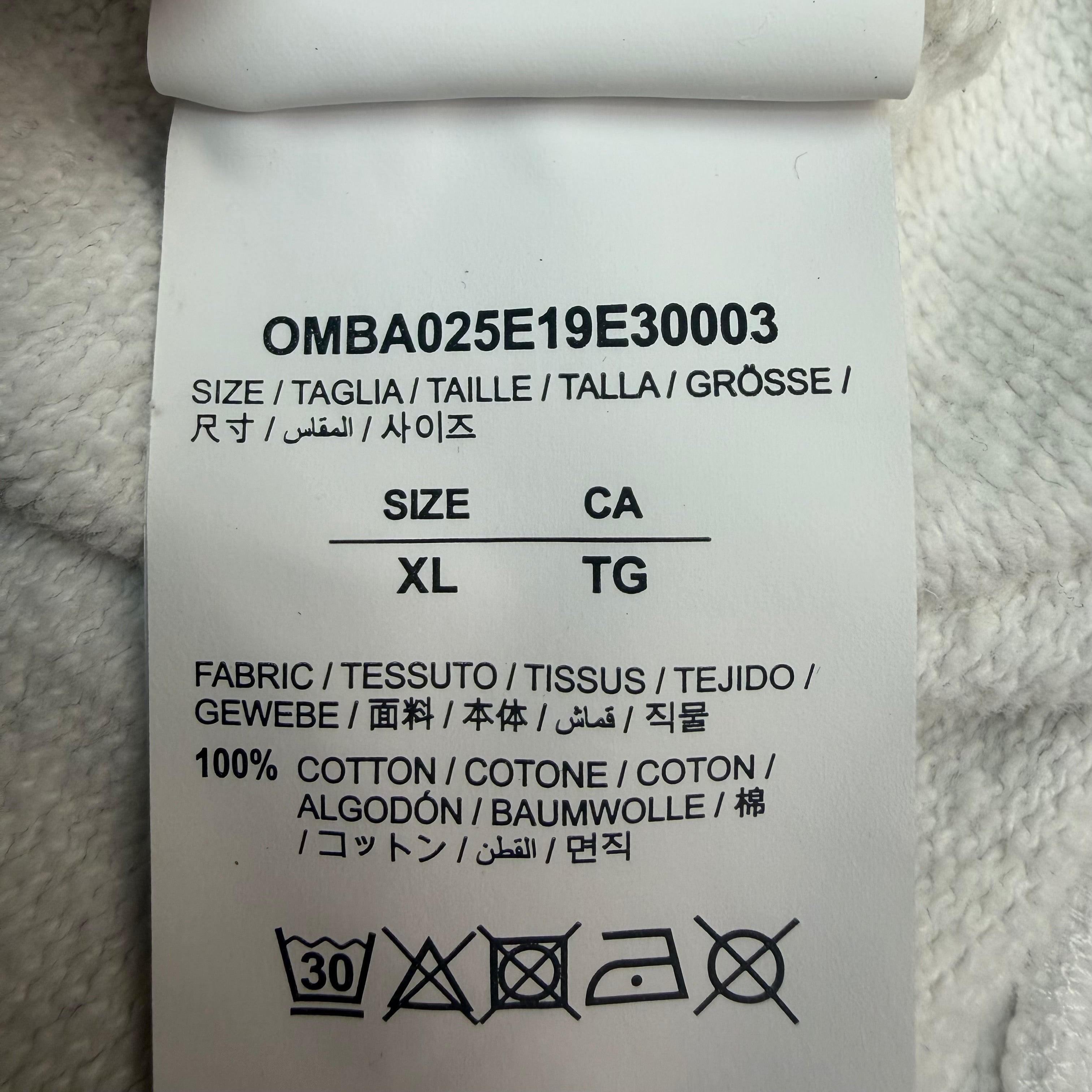 Off-White Diag Unfinished Sweatshirt White