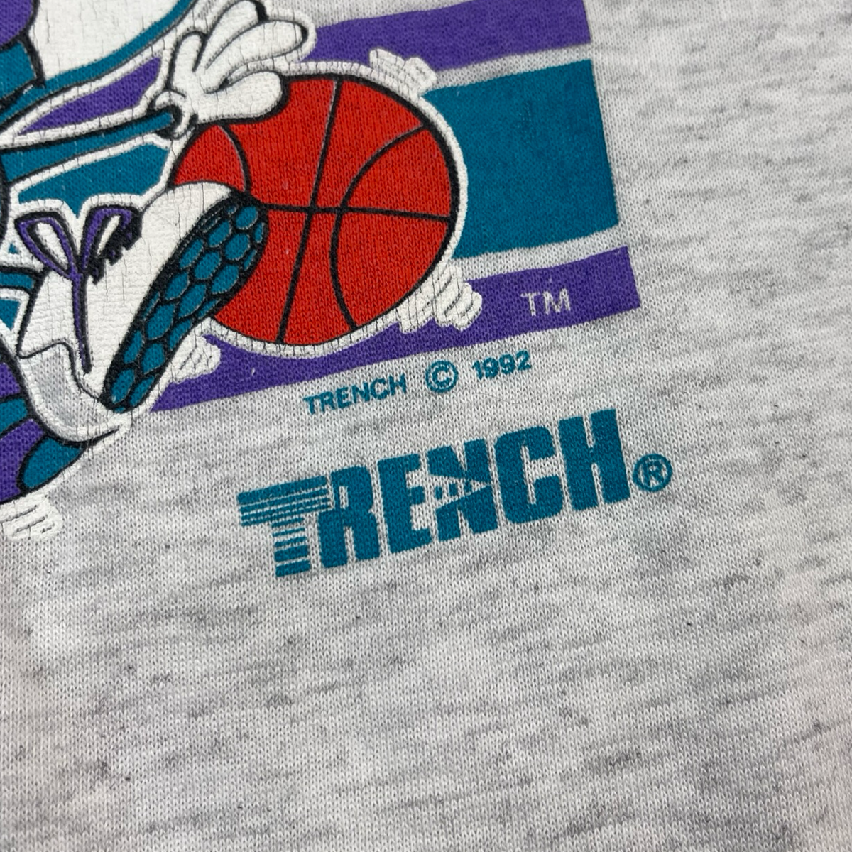 1992 Charlotte Hornets MLB T-Shirt Heather White