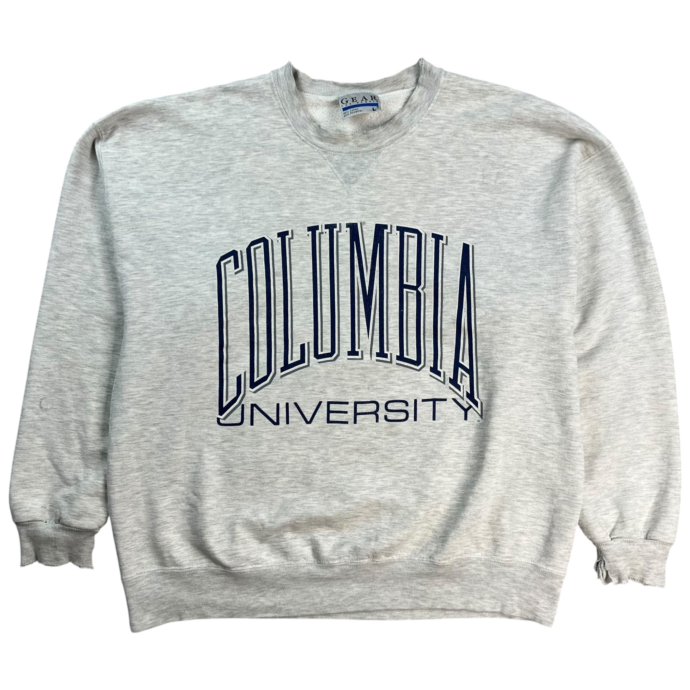 Vintage Columbia University Crewneck Light Grey