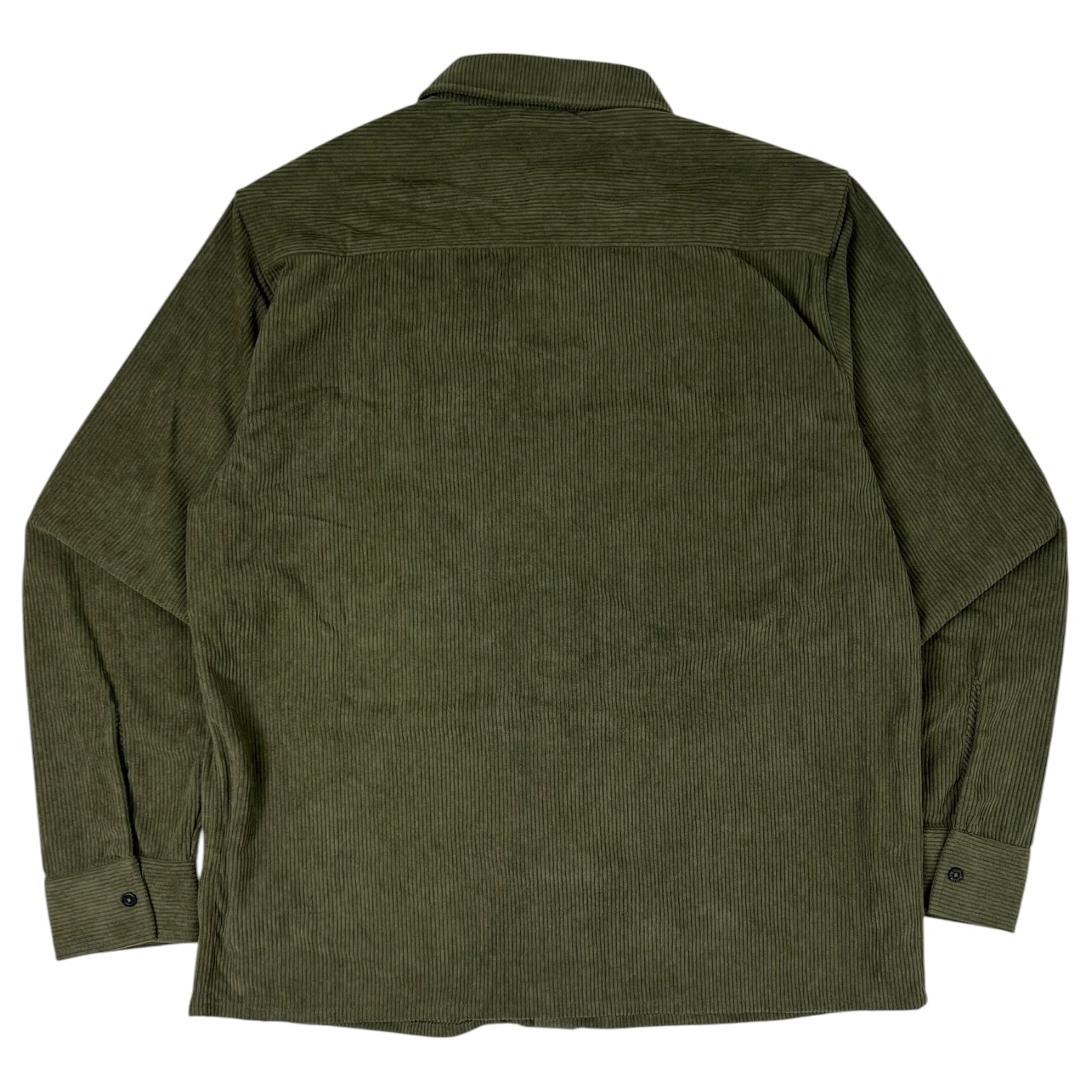 Babylon Corduroy Button Up Shirt Olive Green