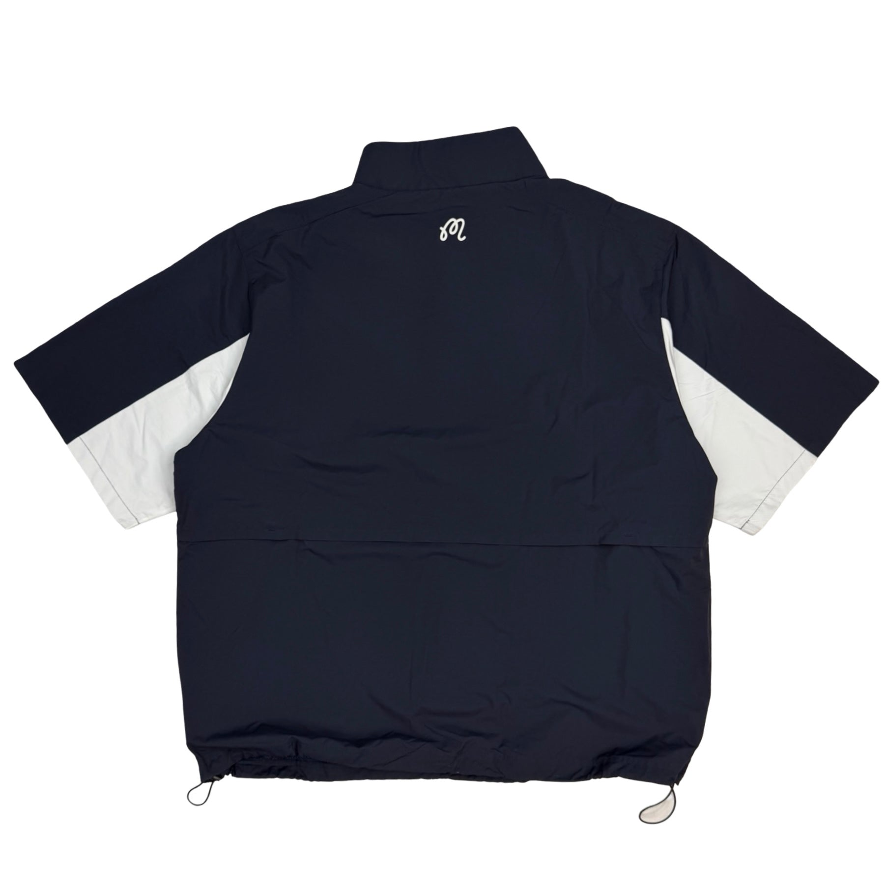 Malbon Short Sleeve Golf Windbreaker Navy/White