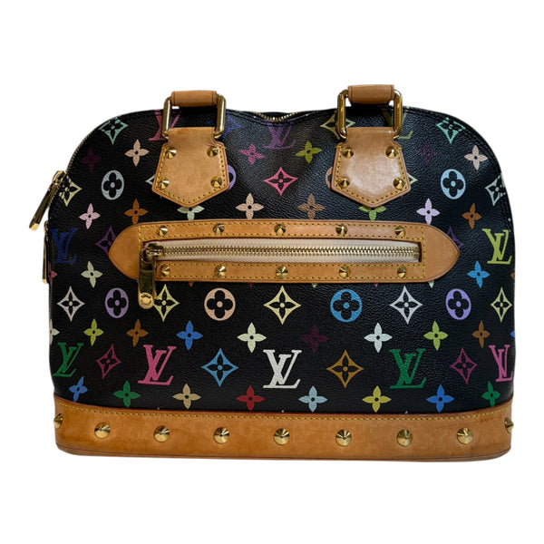 Vintage Louis Vuitton x Takashi Murakami Monogram Multicolore Alma PM Black