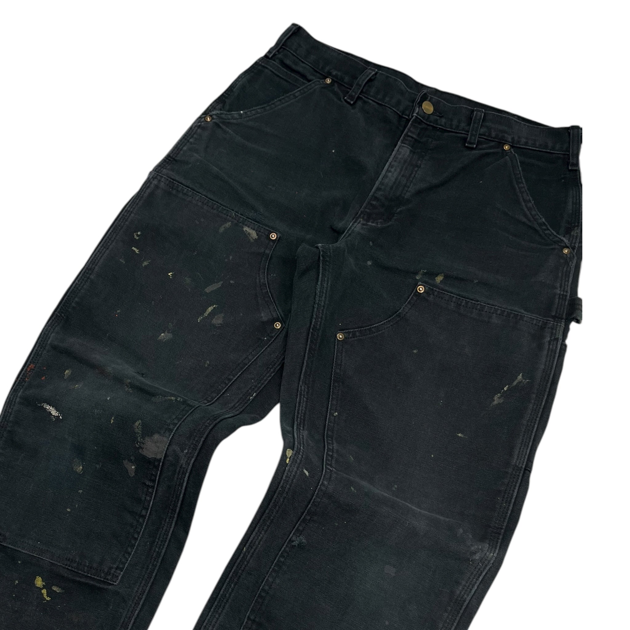 Carhartt Double Knee Work Pants Worn Noir
