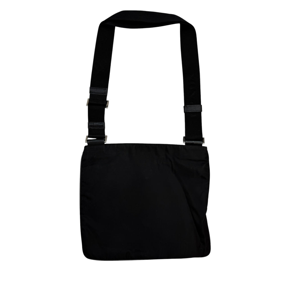 Prada Tessuto Nylon Messenger Bag Black