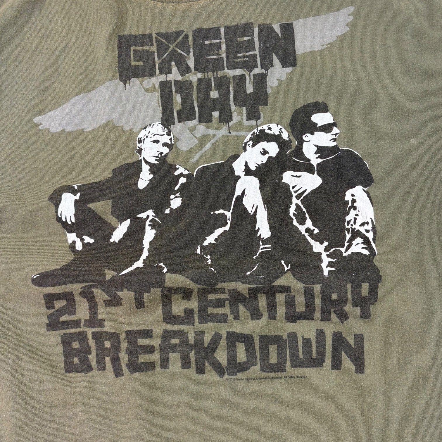 Vintage 2010 Green Day “21st Century Breakdown” T-Shirt Olive