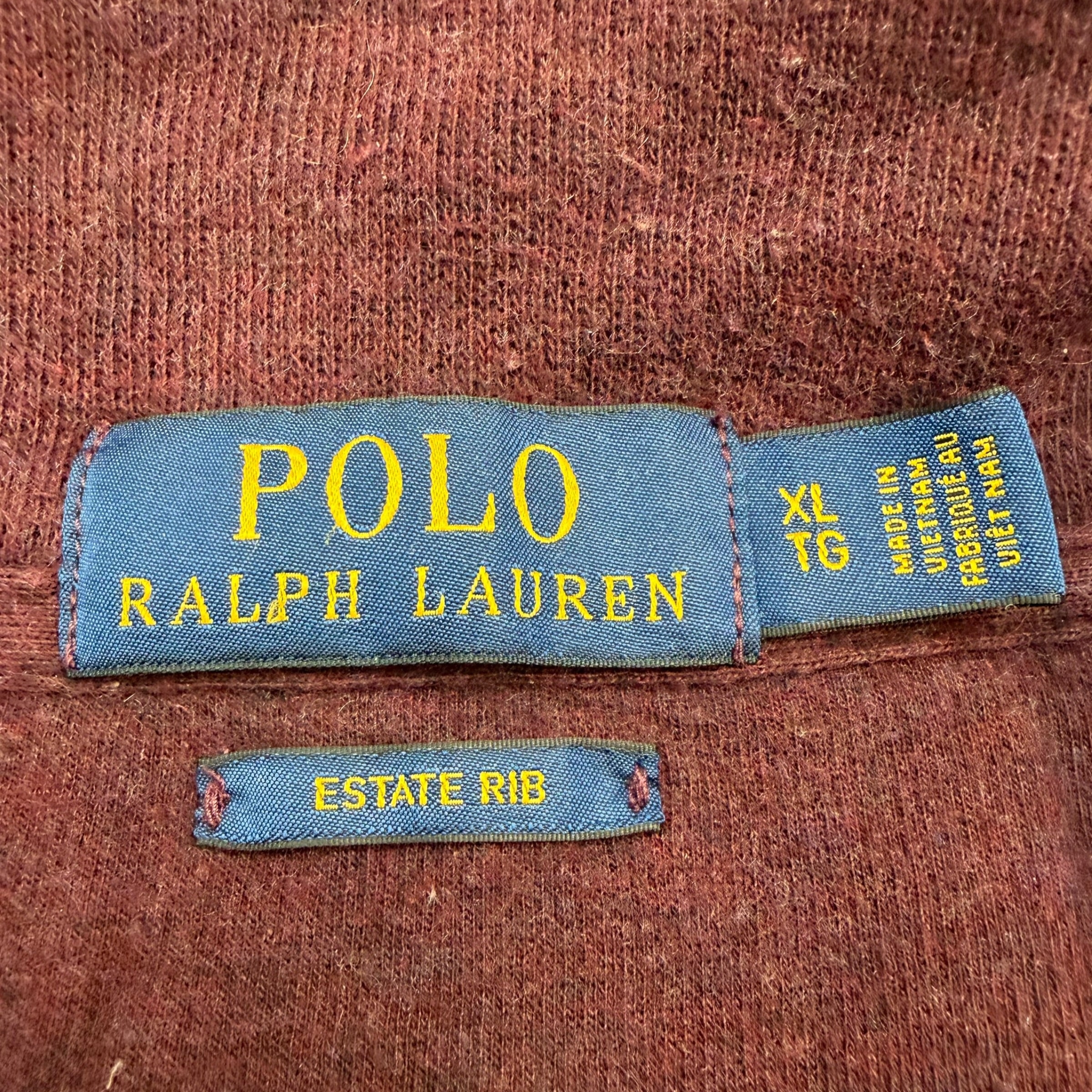 Vintage Polo Ralph Lauren Quarter Zip Burgundy