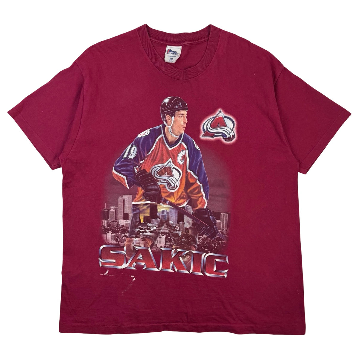 1996 Colorado Avalanche Joe Sakic Pro Player NHL T-Shirt