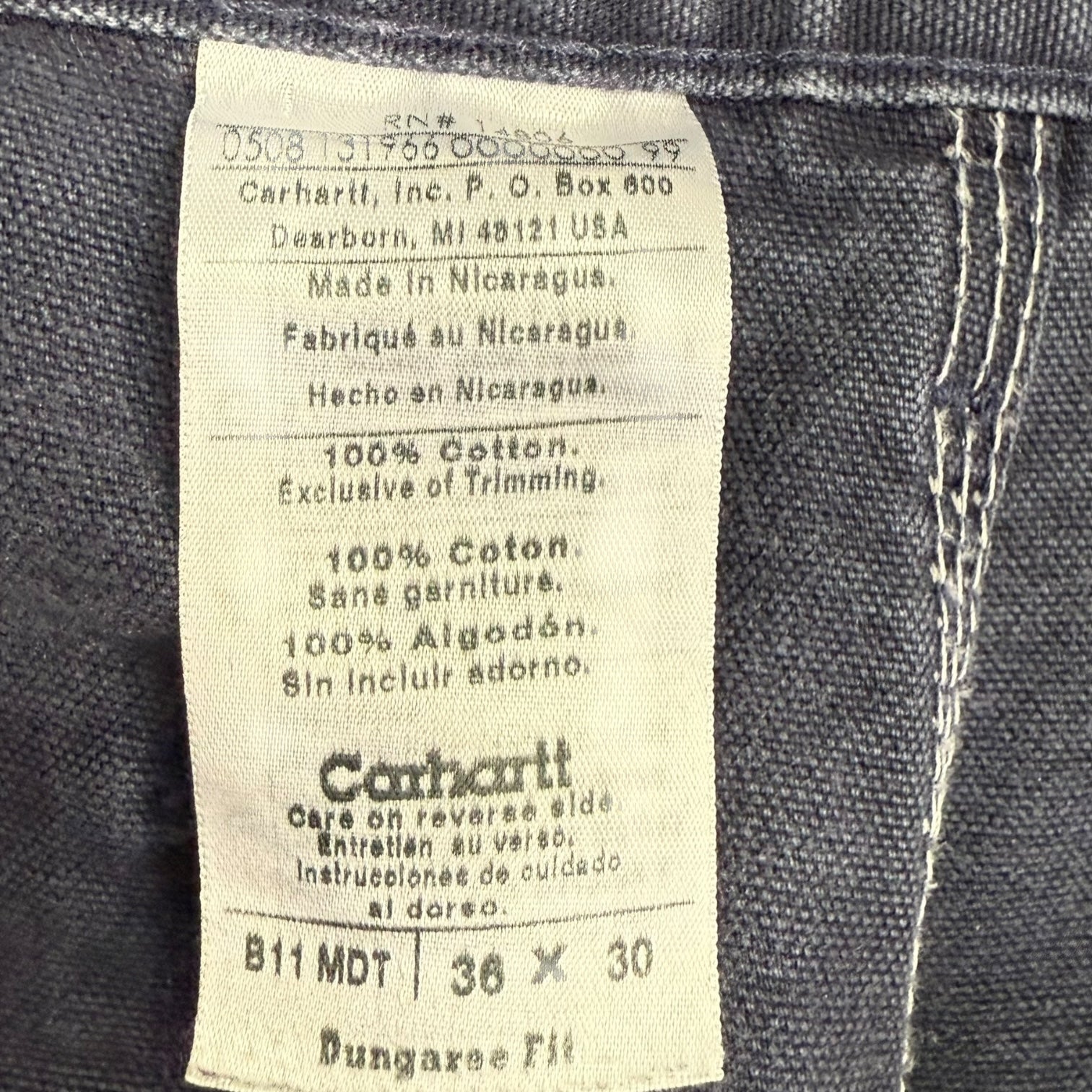 Vintage Carhartt Dungaree Pants Navy Blue