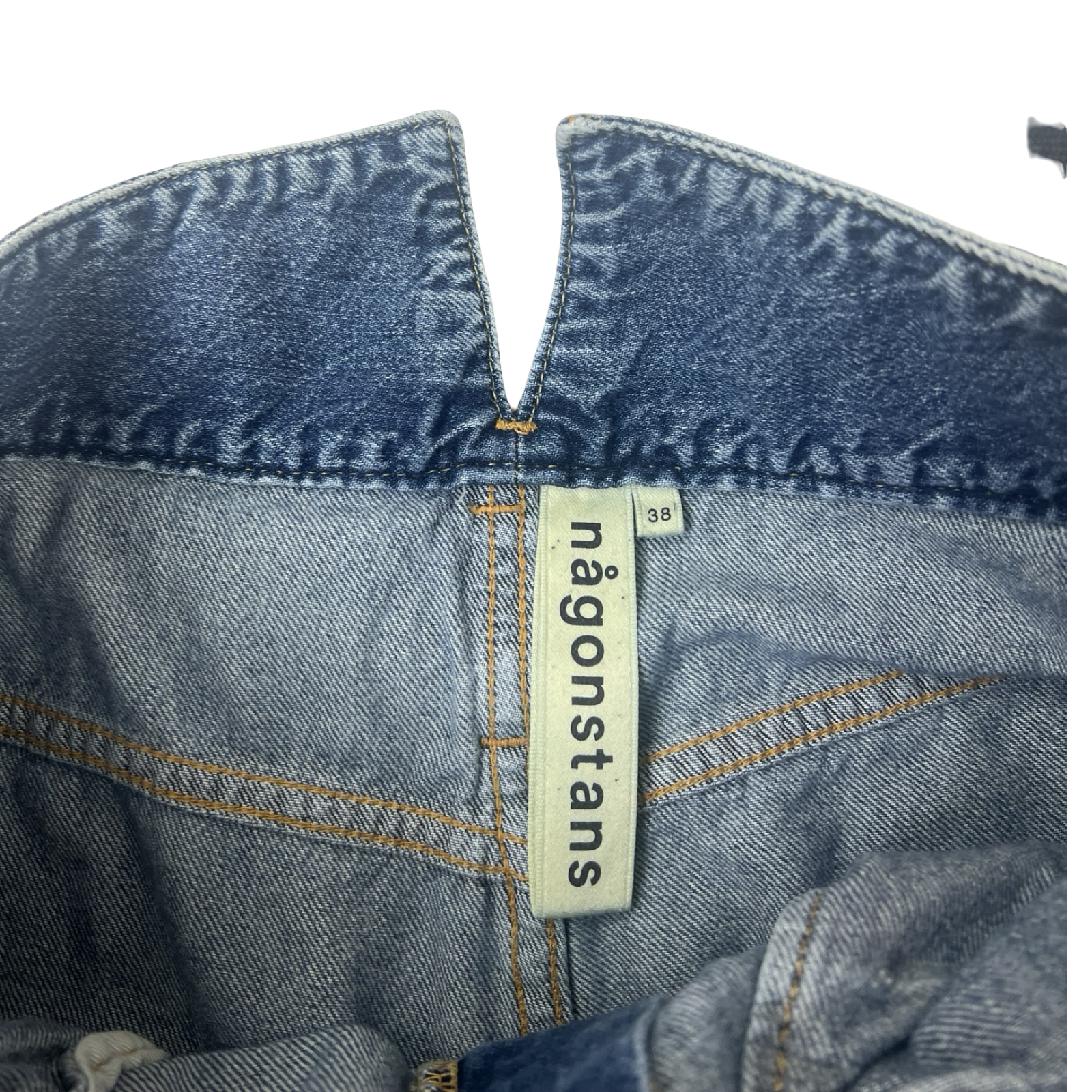 (W) Någonstans Asymmetrical Fold-Over Belted Jeans