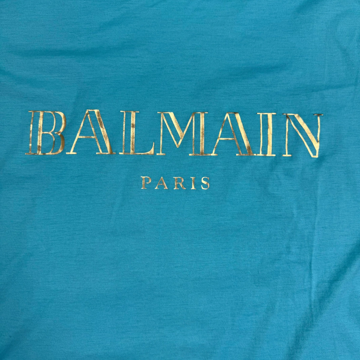 (W) Balmain Logo Print Tank Top Turqoise