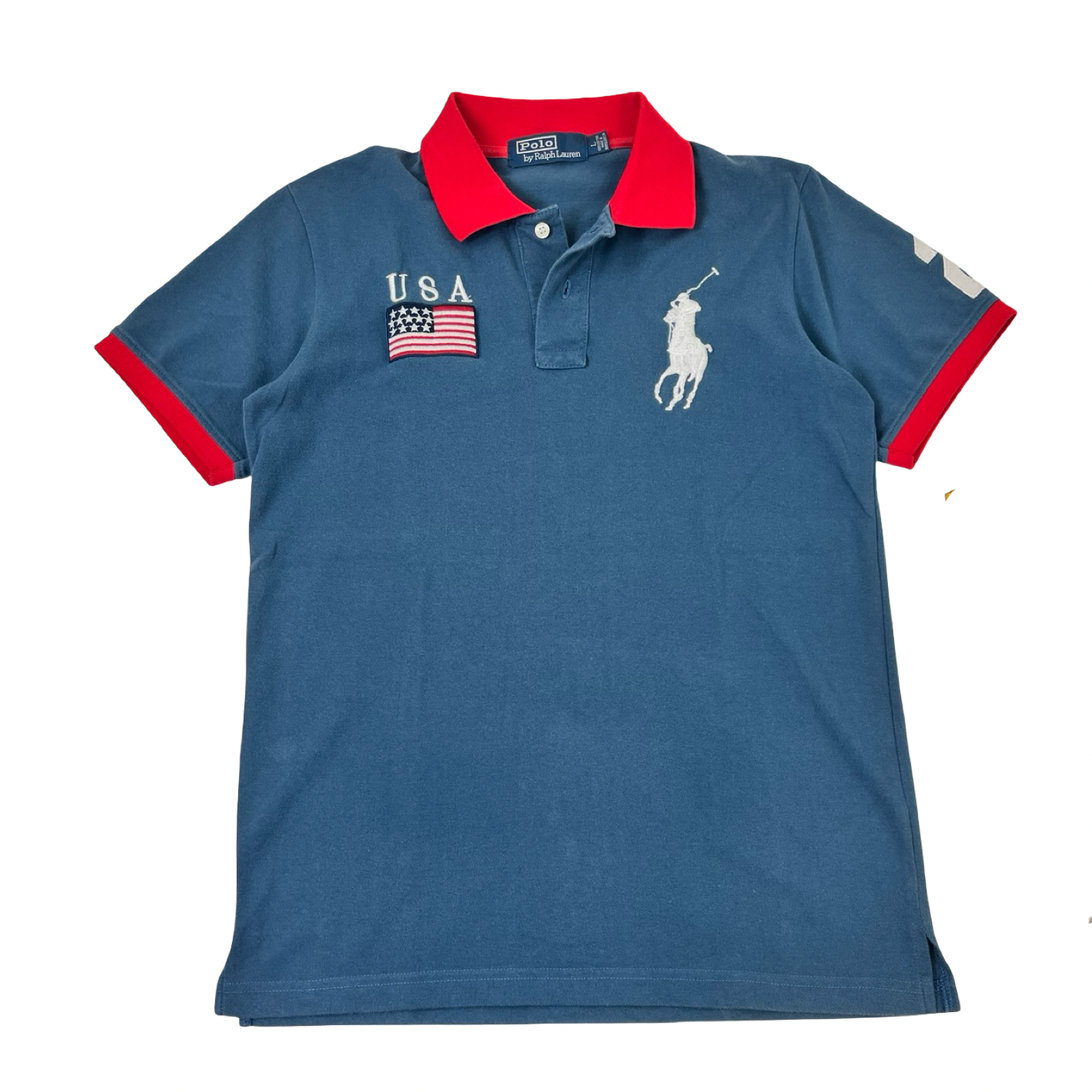 Vintage Polo Ralph Lauren Cotton Team USA Polo Shirt Blue