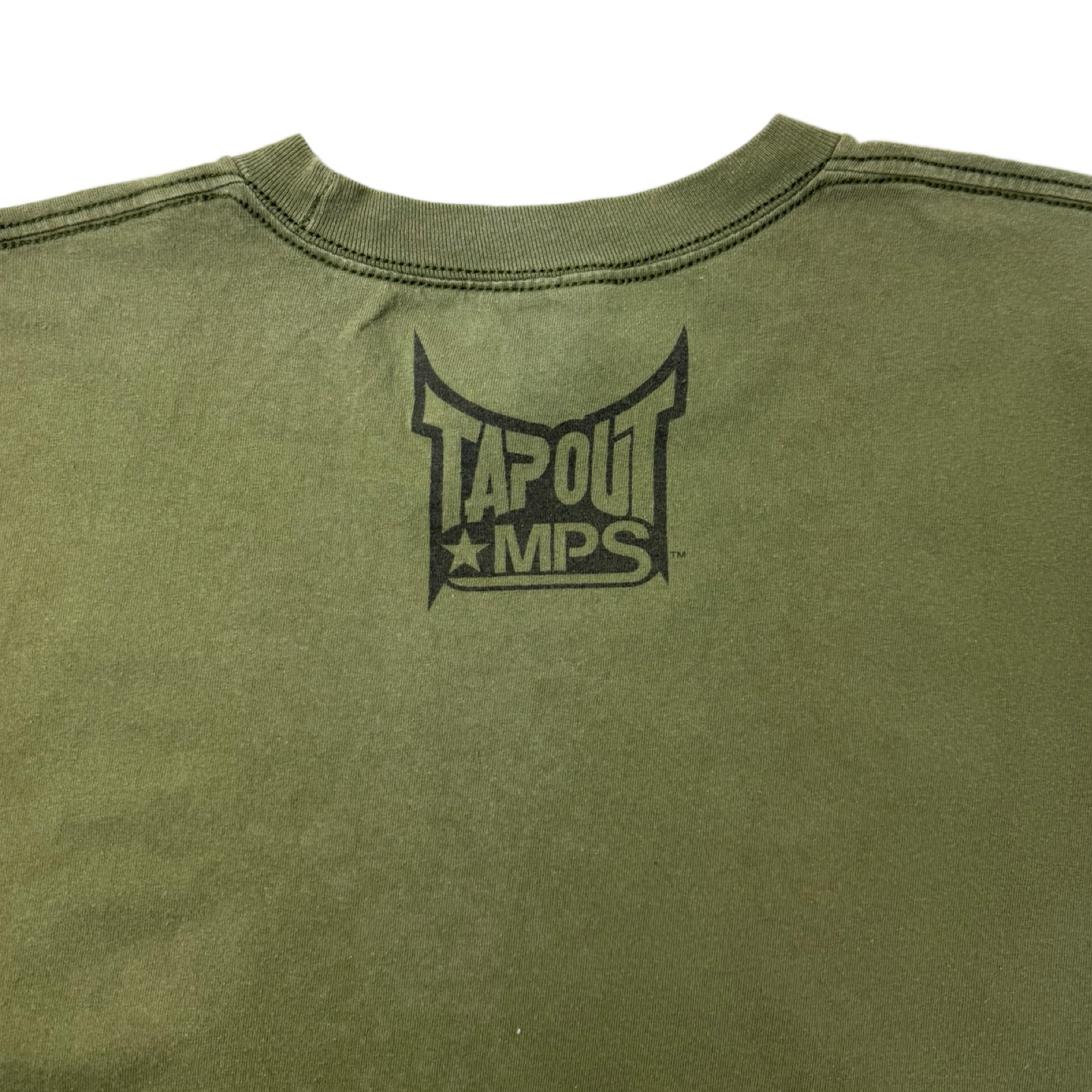 Vintage Y2K Tapout MPS Cyber Fight T-Shirt Green
