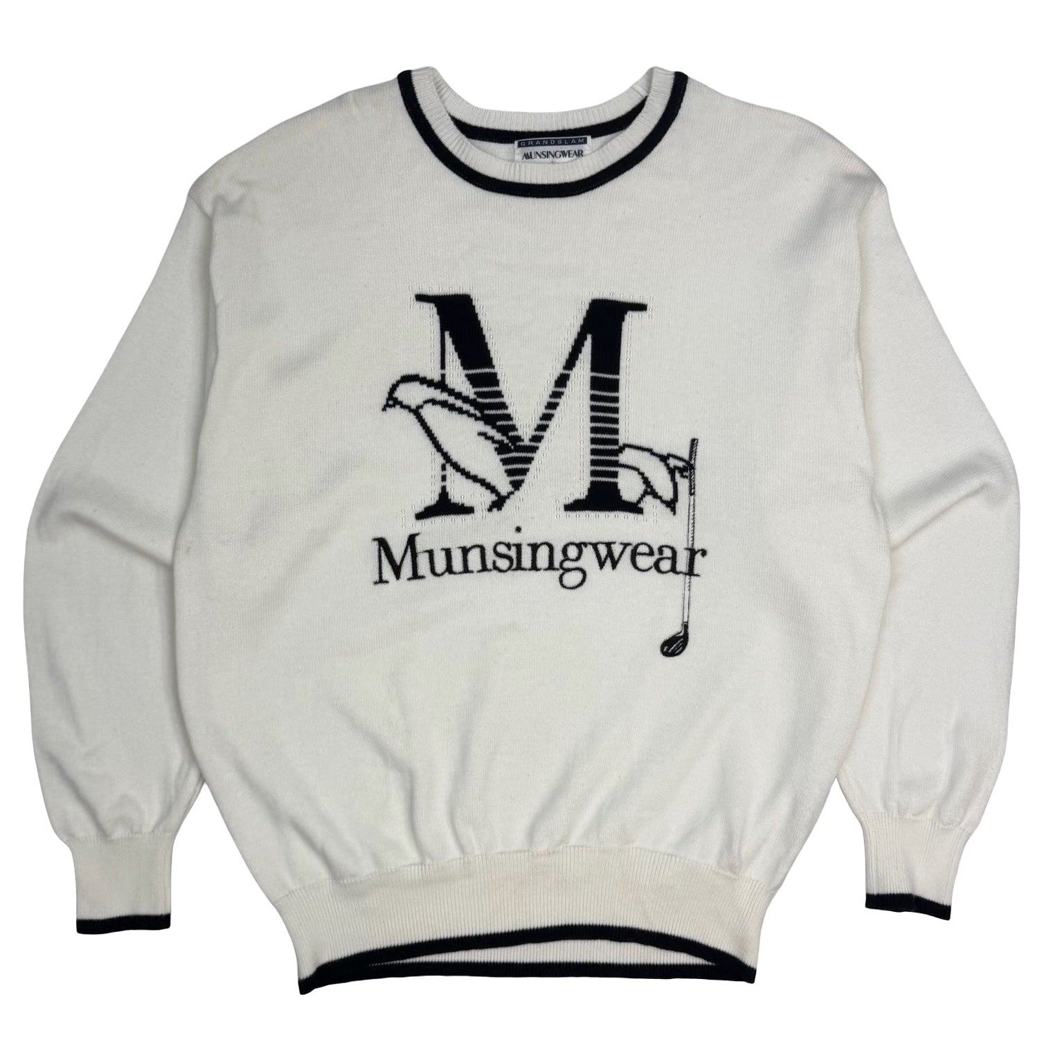 Vintage Munsingwear Golf Knit Sweater White