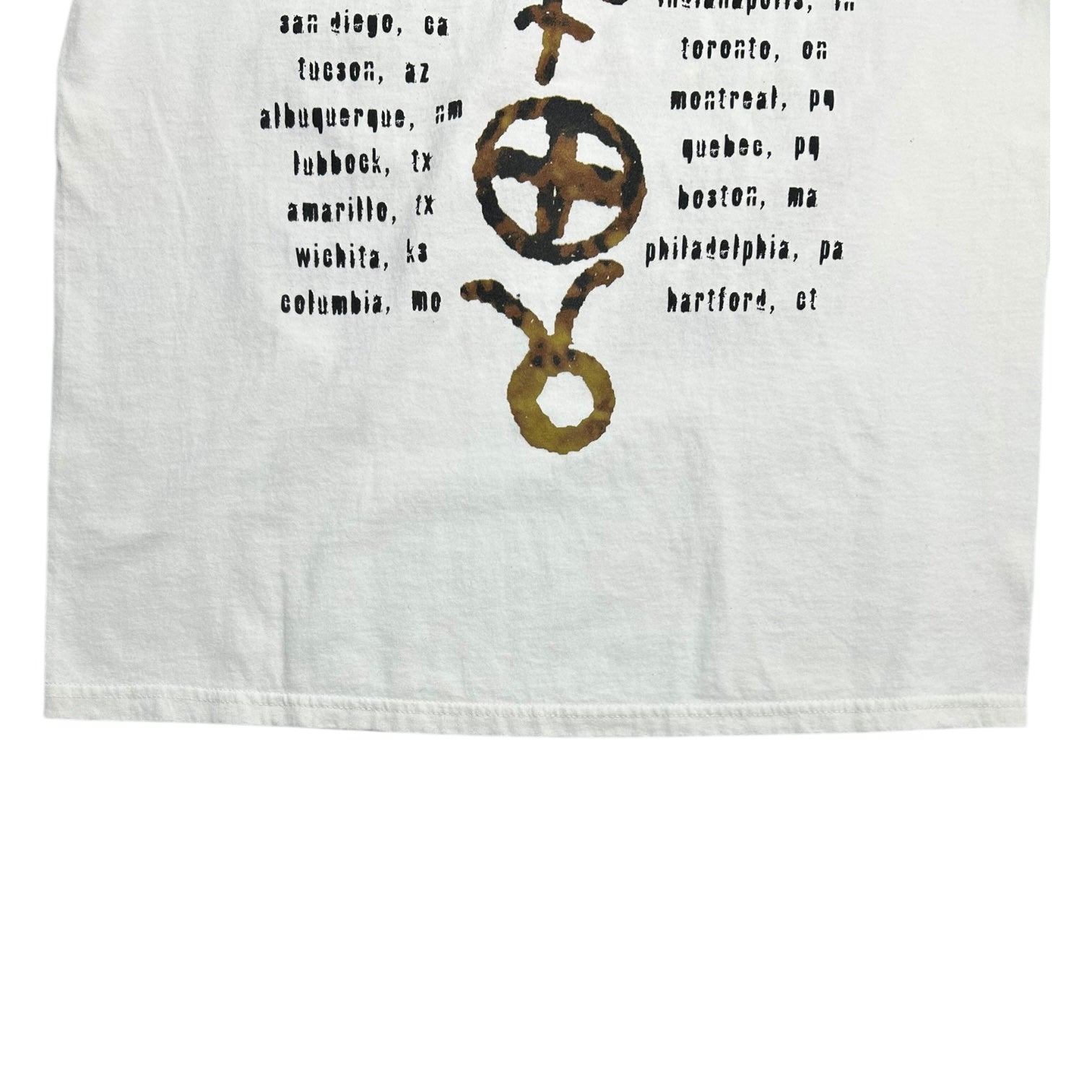 1997 Megadeth Cryptic Writings Tee White