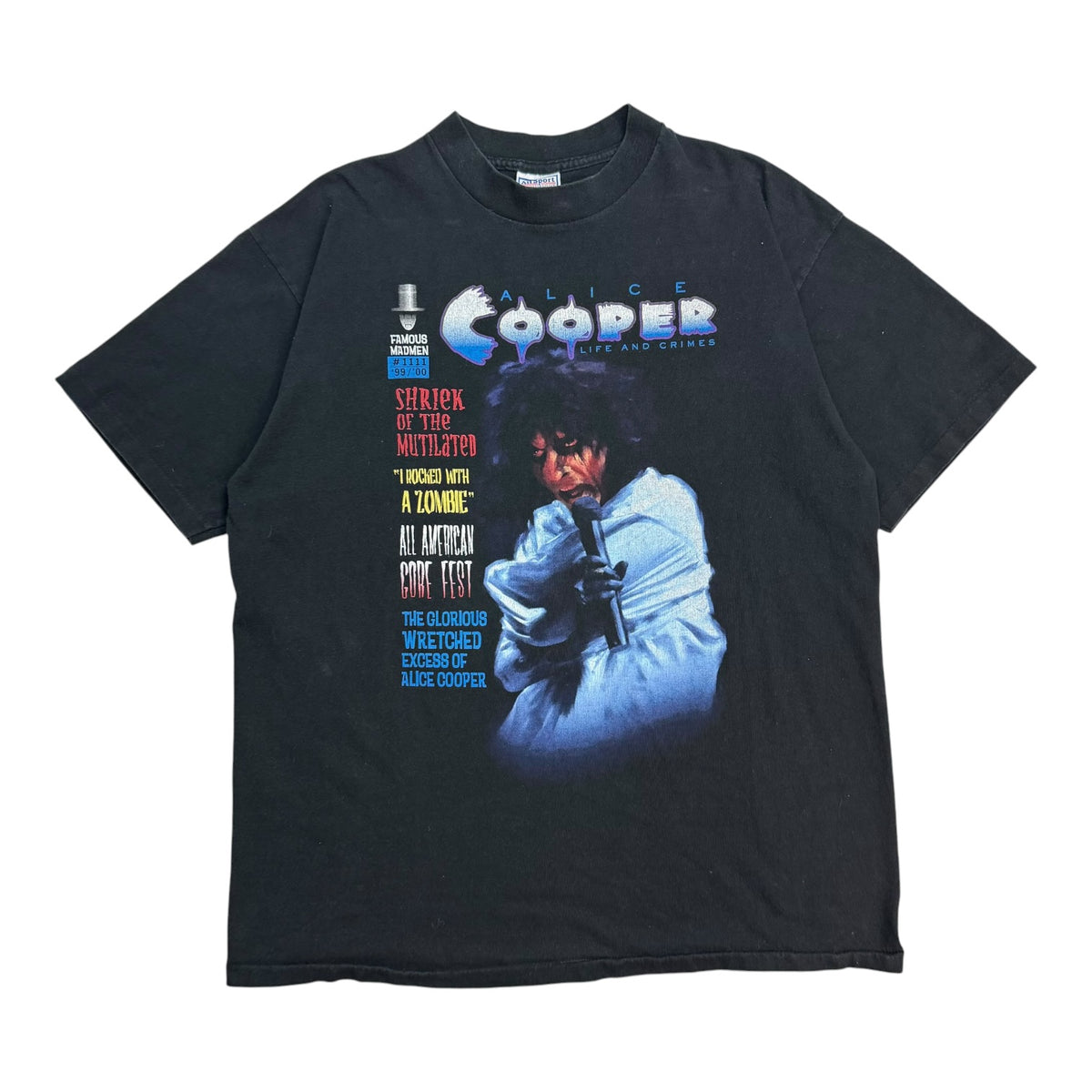 1999 Alive Cooper Life And Crimes Tour Tee Black