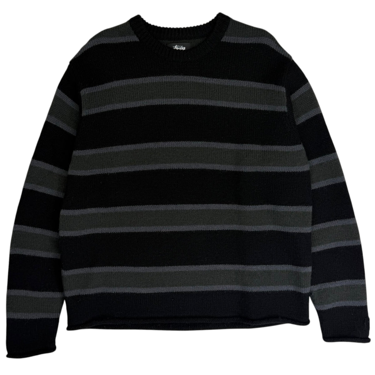 Stussy Striped Wool Sweater Black