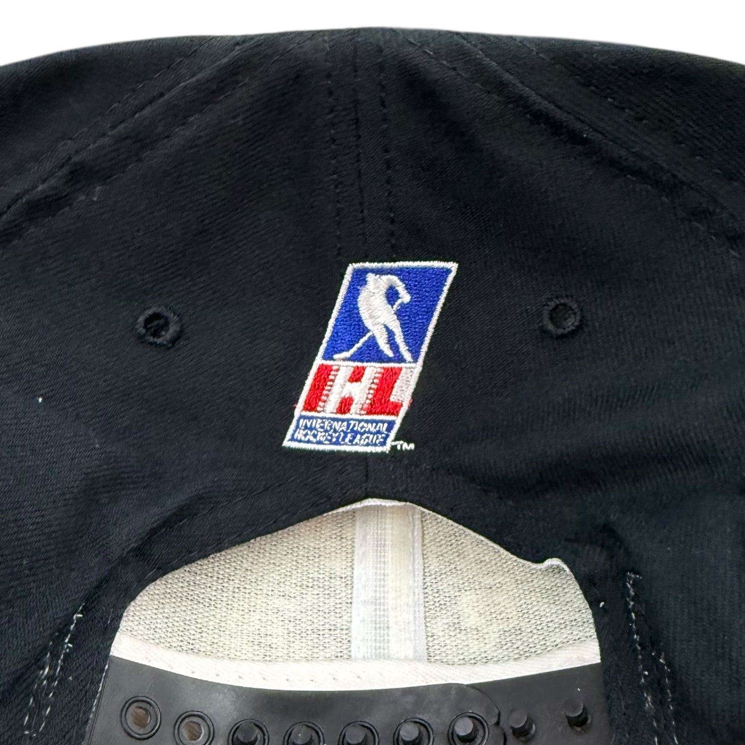 Vintage New Era IHL Chicago Wolves Hat Black