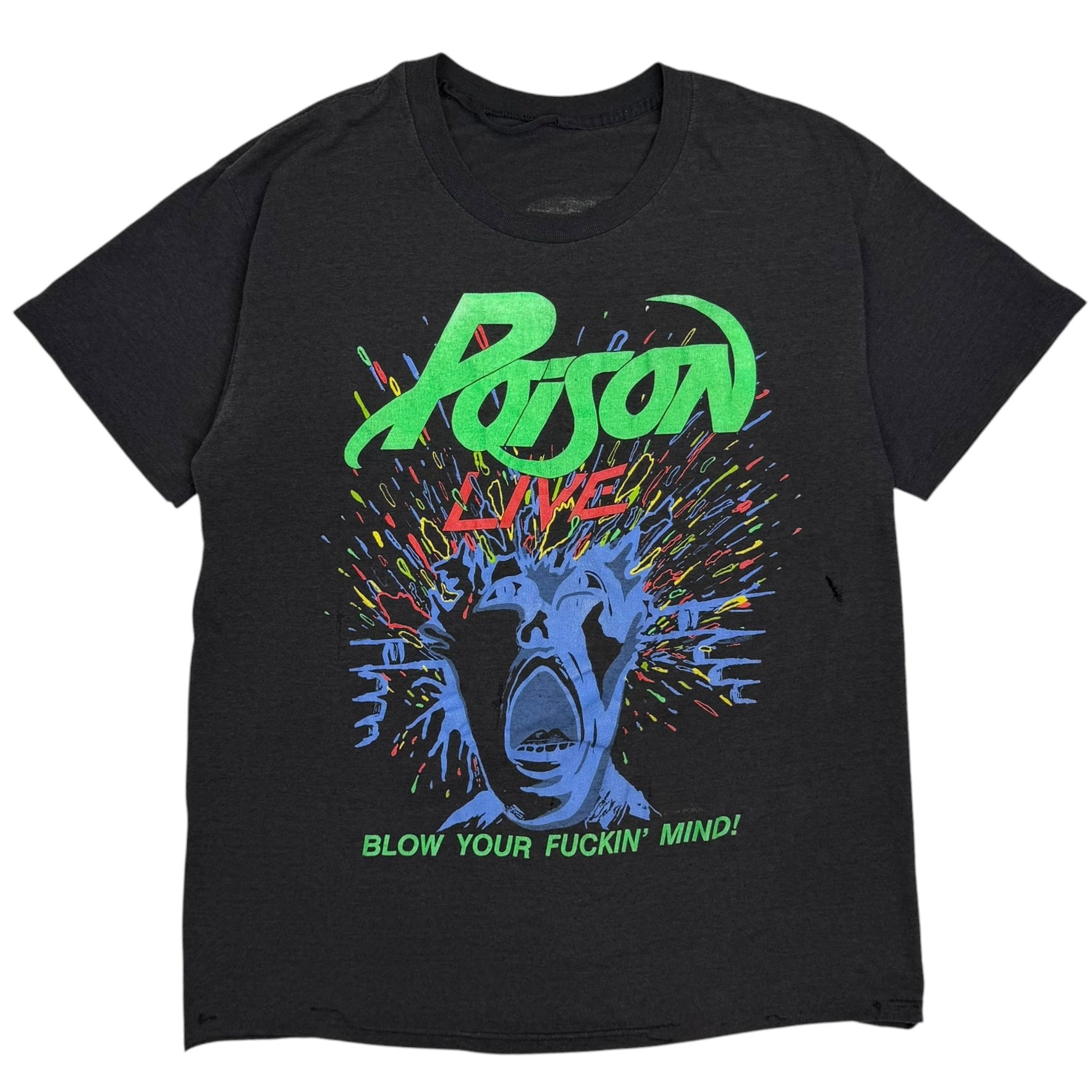 1988 Poison Live Blow Your F*ckin’ Mind Tour Tee Black/Neon