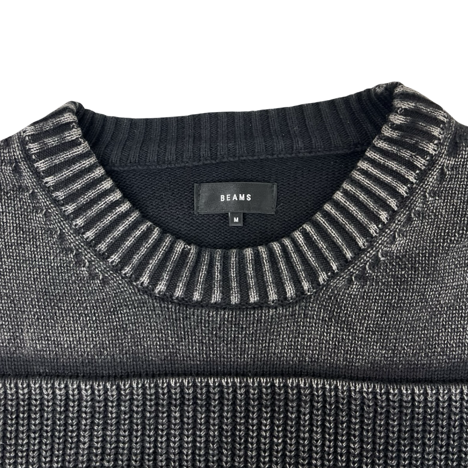 BEAMS Wide-Fit Faded Cotton Crewneck