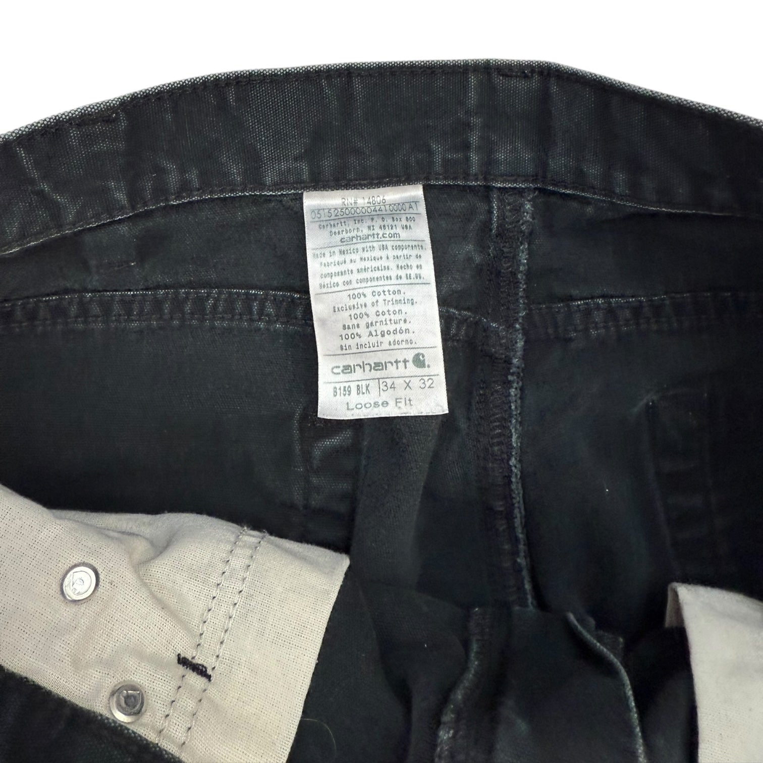 Vintage Carhartt Loose Fit Cargo Pants Black