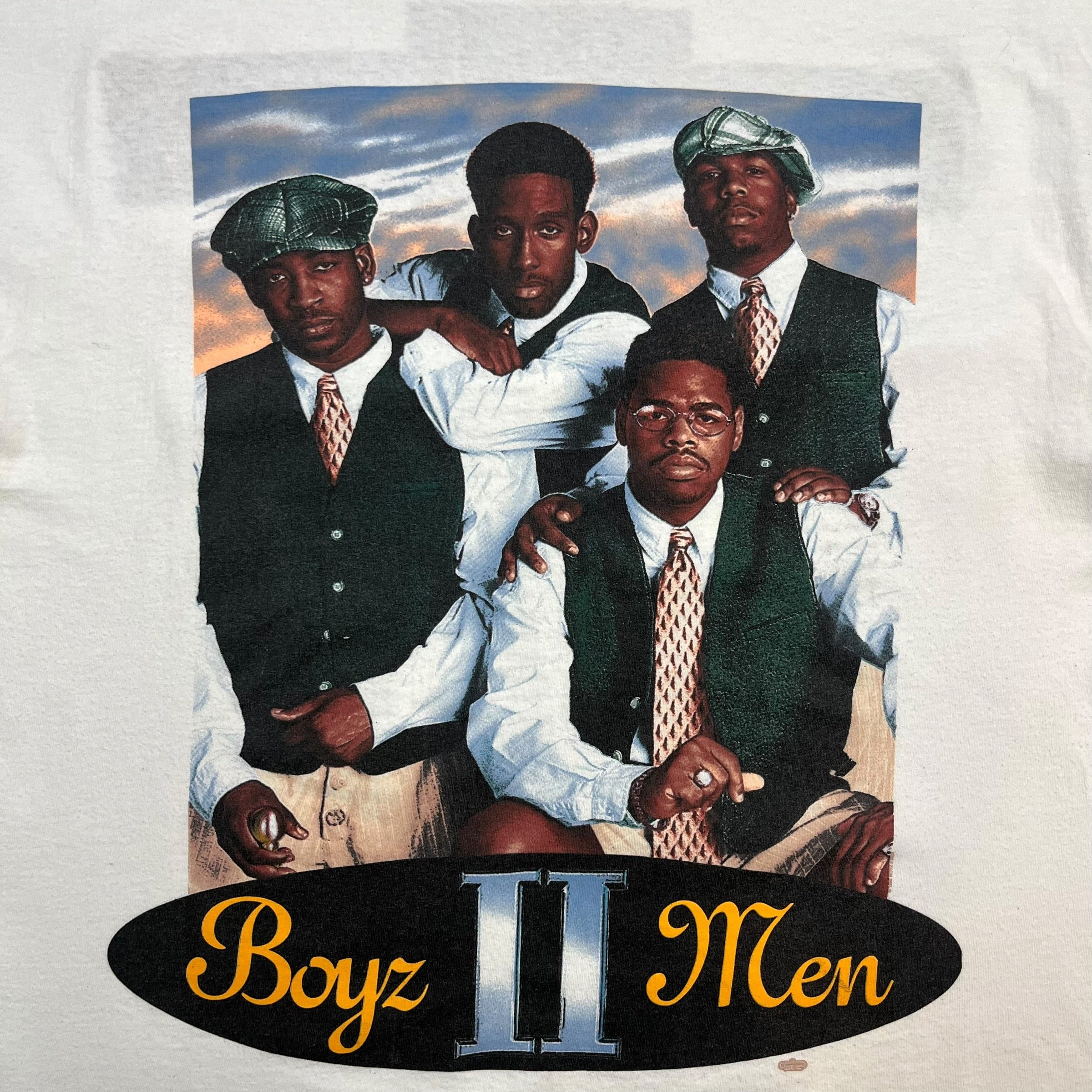 1994 Boys 2 Men All Around The World Tour Tee White