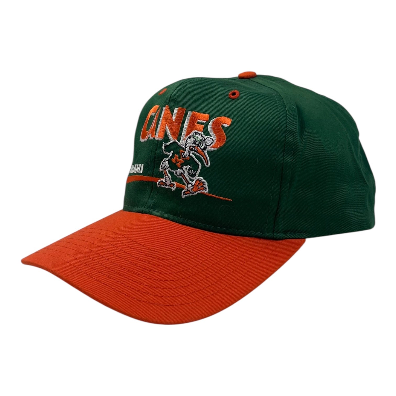 Vintage Miami Hurricanes Snap Back Hat Green