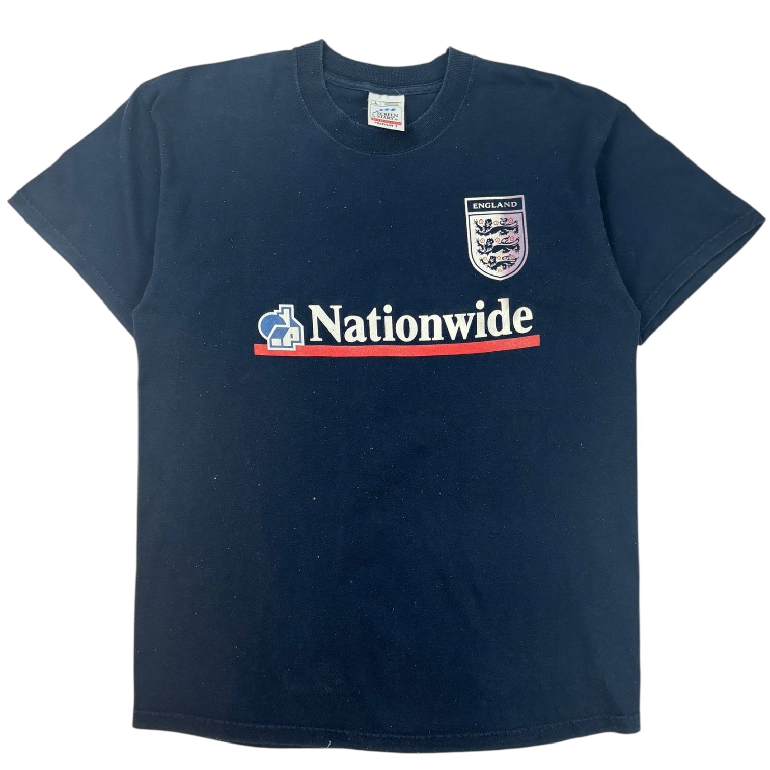 Vintage England “Nationwide” Soccer T-Shirt Navy