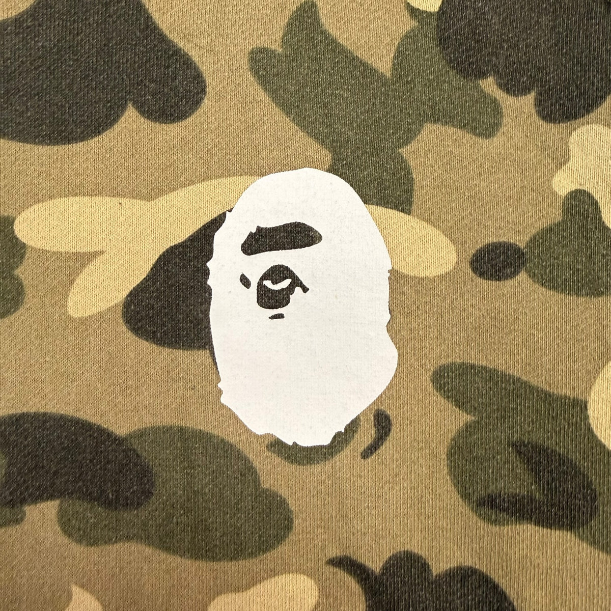 A Bathing Ape Bape 1st Camo Head Crewneck Green Camo