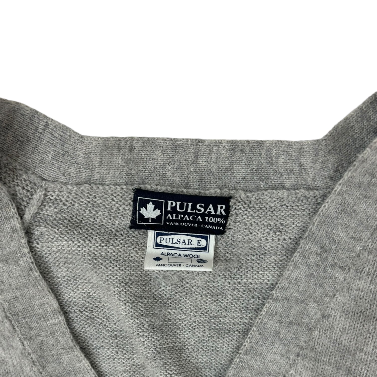 Vintage Alpaca Wool Cardigan Grey