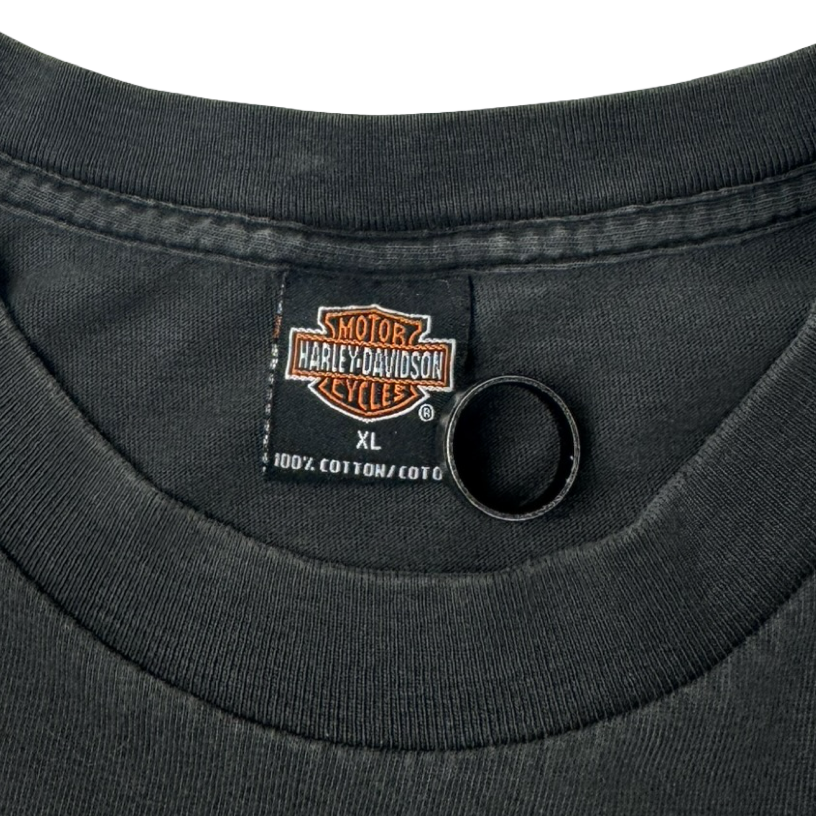 2009 Harley Davidson Flame Eagle T-Shirt Faded Black