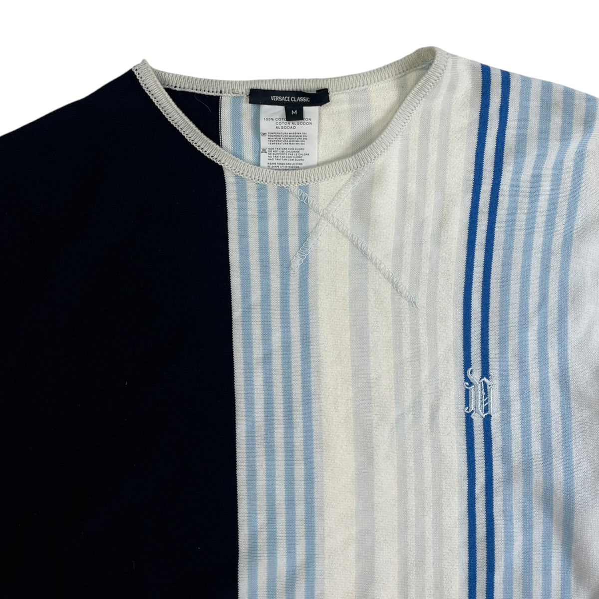 Versace Classic V2 Colorblock Striped Long-Sleeve Knit