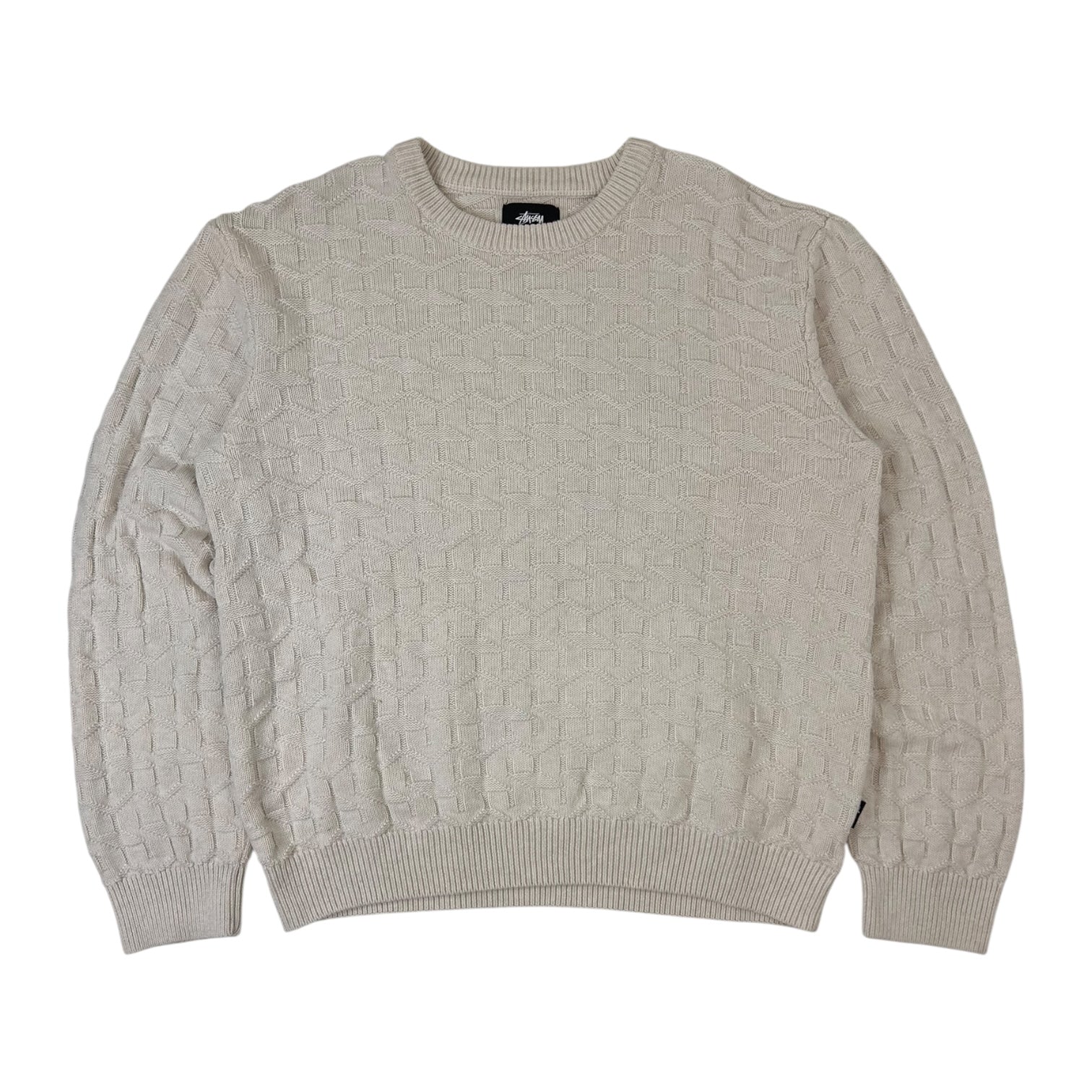 Stussy Strand Knit Sweater Cream