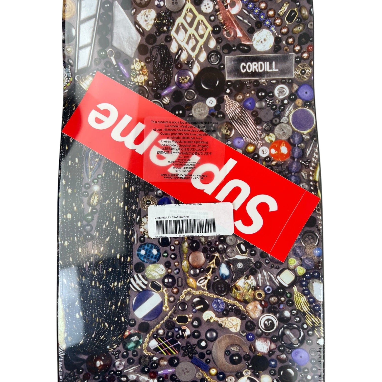 希少 Supreme Mike Kelley スケボーデッキ 新品未使用 Supreme x Mike Kelley “Black” Skateboard Deck