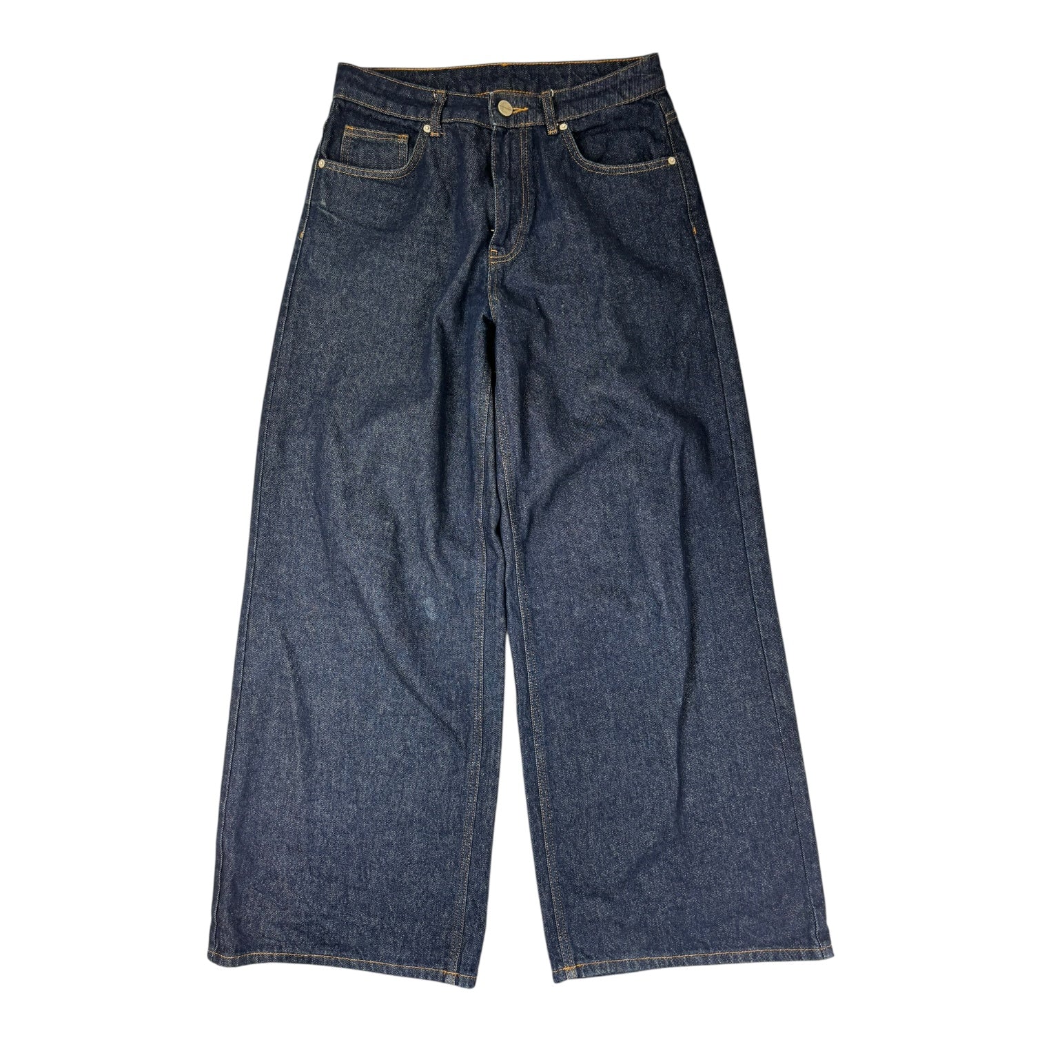Pearled Ivory 1211 Washed Indigo Wide-Leg Jean