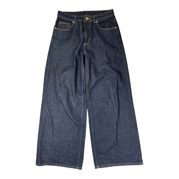Pearled Ivory 1211 Washed Indigo Wide-Leg Jean