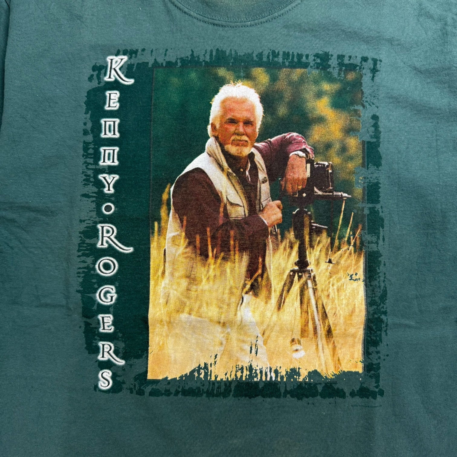 Vintage Kenny Rogers On Tour Tee Green