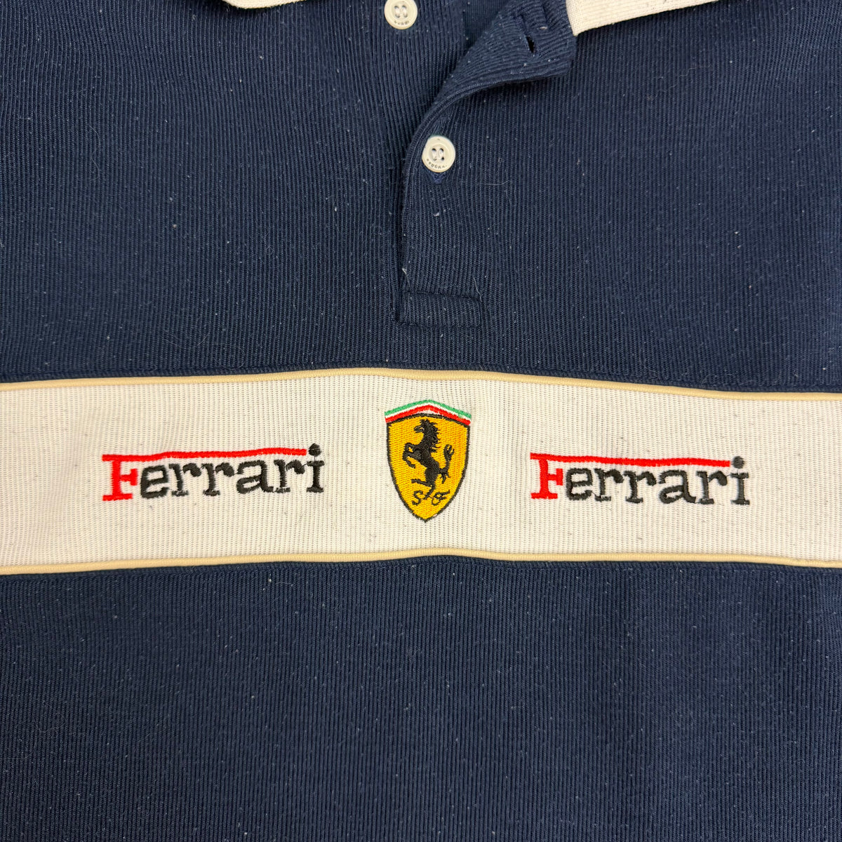 Vintage Ferrari Micheal Schumacher Polo Navy