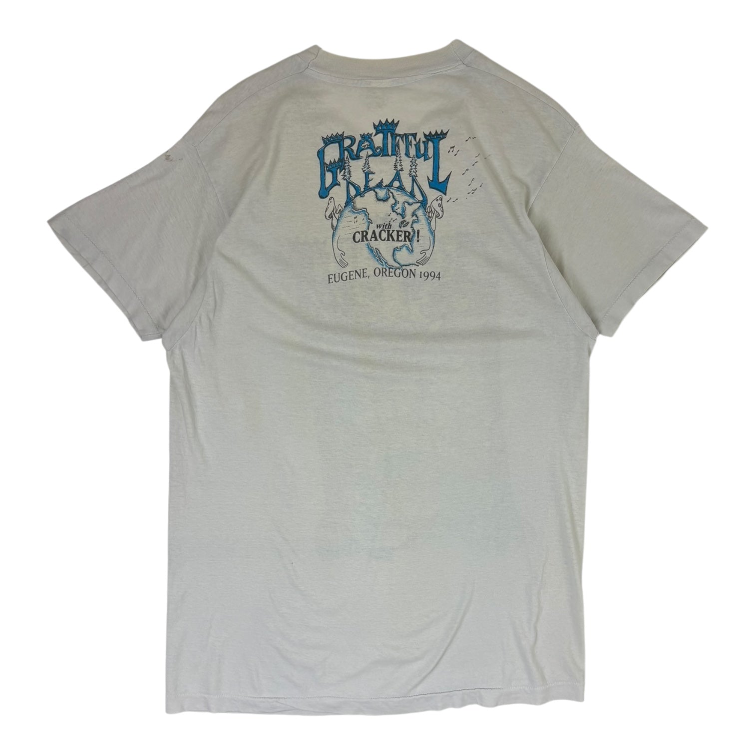 Vintage 1994 Grateful Dead with Cracker Eugene, OR Parking Lot Tour T-Shirt White