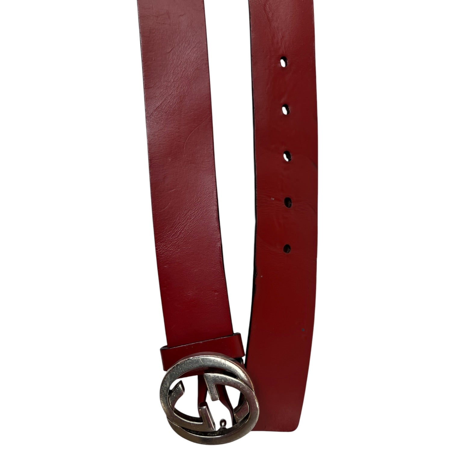 Gucci G Buckle Belt Red