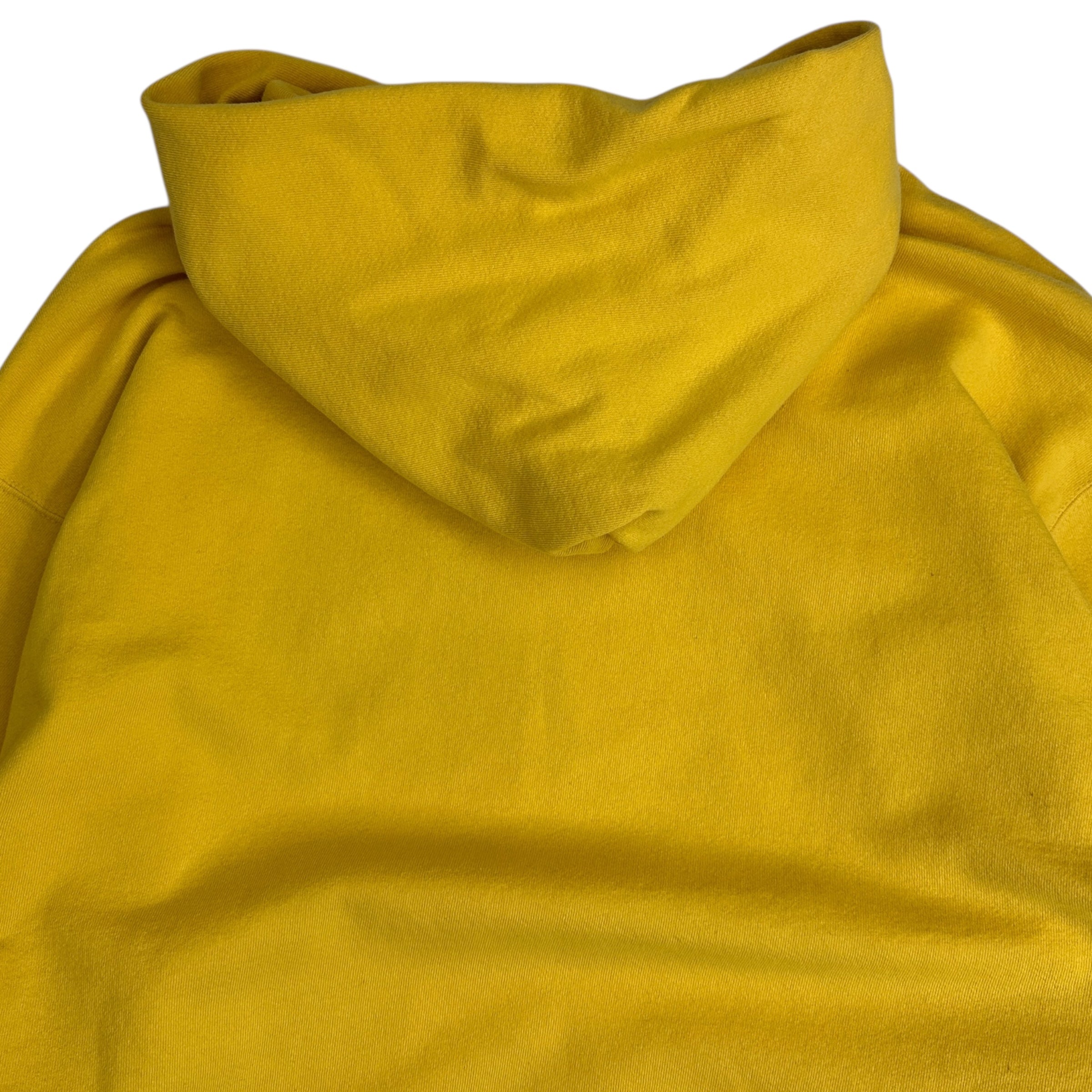 Vintage Nike Small Swoosh Hoodie Tonal Yellow