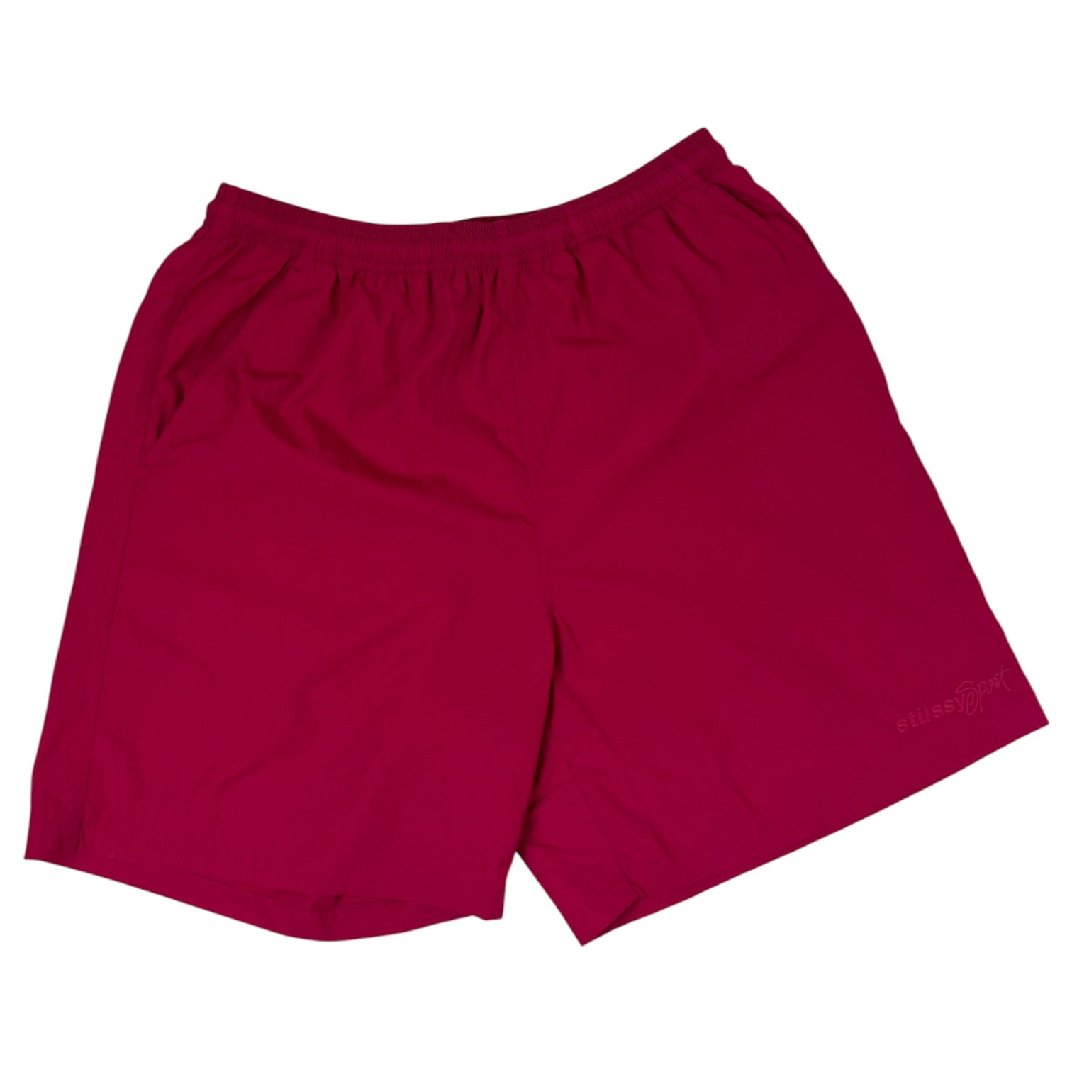 Stussy Sport Nylon Shorts Berry