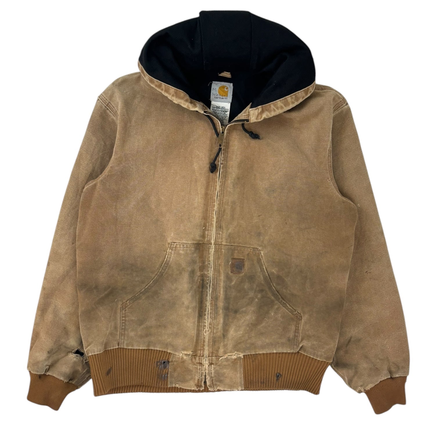 Vintage Carhartt Active Hooded Quilt-Lined Jacket Tan