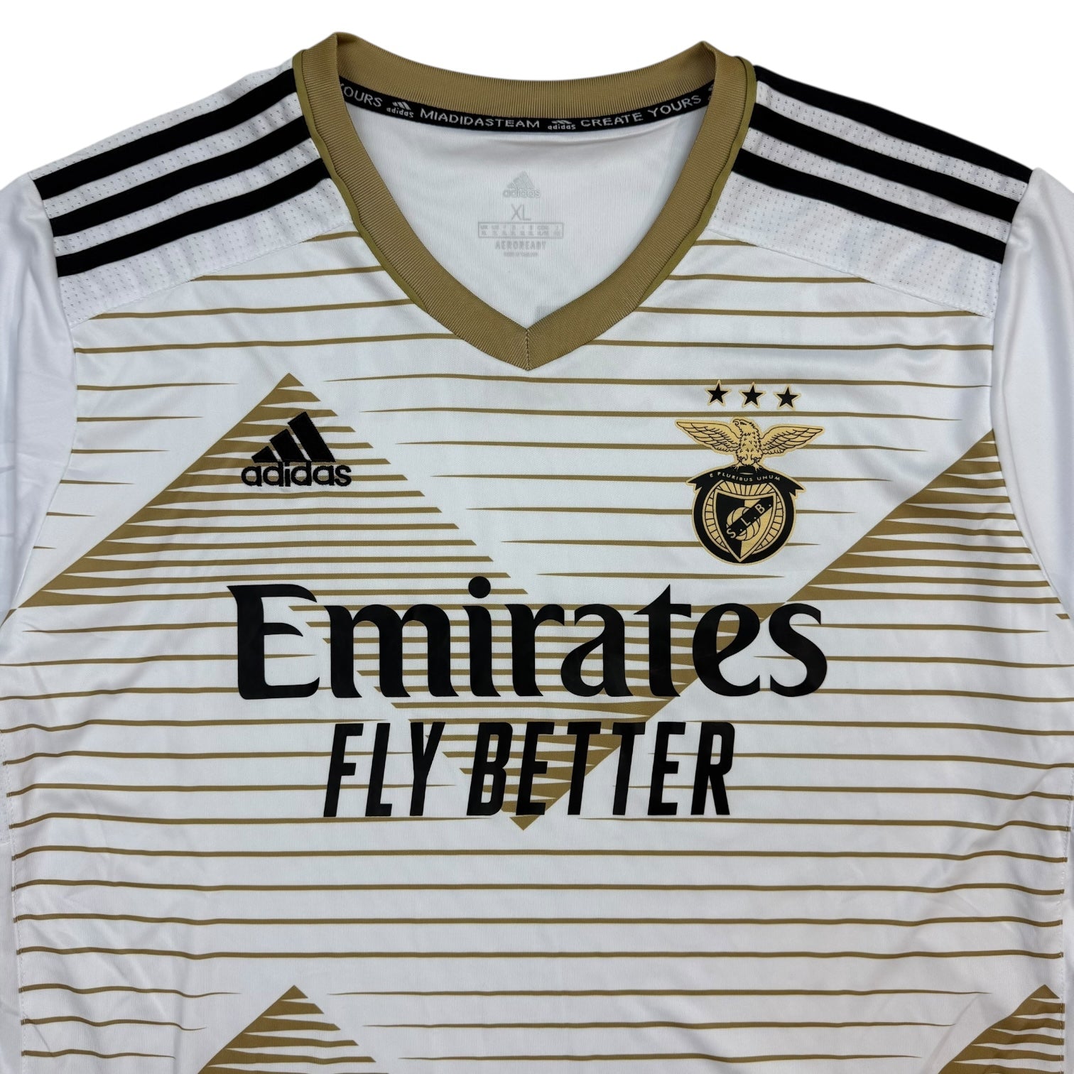 2021 Adidas S.L. Benfica Third Jersey White/Gold
