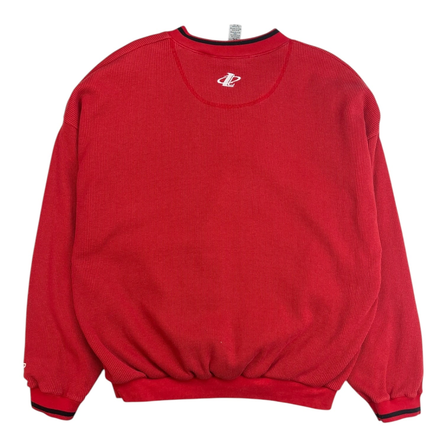 Vintage Nebraska Cornhuskers Waffle Crewneck Lined Red